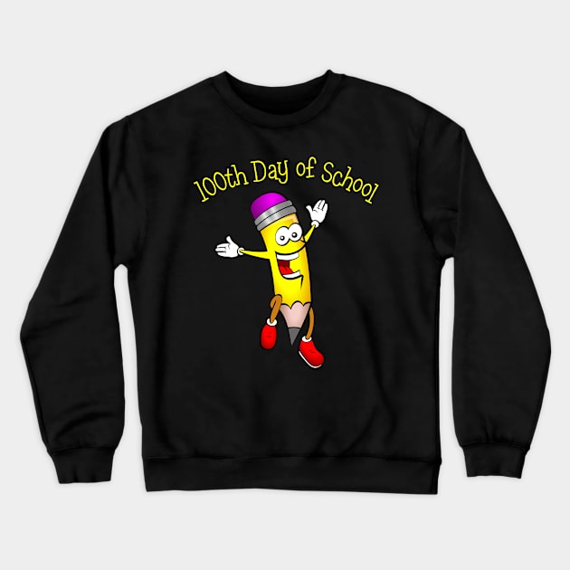 100 Days of School Crewneck Sweatshirt by Flippin' Sweet Gear